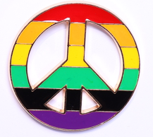 Pin przypinka metalowa do ubrania tęczowa pacyfika 141