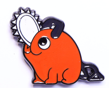 Pin przypinka metalowa do ubrania Piesa Pochita z piłą 176