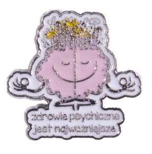 Pin przypinka metalowa do ubrania Zdowie psychiczne 180
