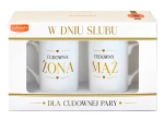 Komplet kubków na ślub w dniu ślubu dla pary żona mąż