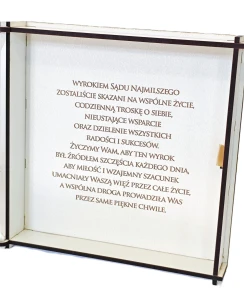 Pudełko na pieniądze na ślub z życzeniami