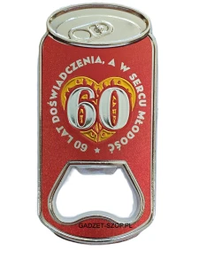 Otwieracz z magnesem na lodówkę 60 urodziny prezent #33