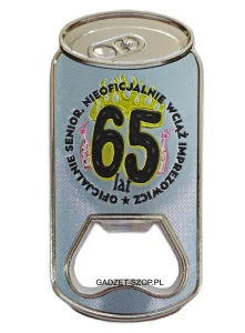 Otwieracz z magnesem na lodówkę 65 urodziny prezent #34