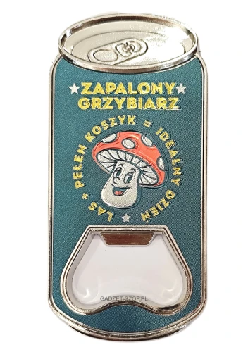Otwieracz z magnesem na lodówkę #55 zapalony grzybiarz.jpeg