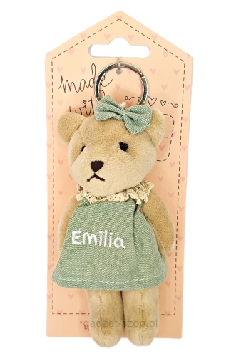 Brelok miś z imieniem Emilia.jpeg