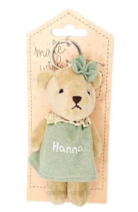 Brelok maskotka miś z imieniem Hanna Hania