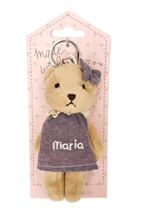 Brelok maskotka miś z imieniem Maria Marysia