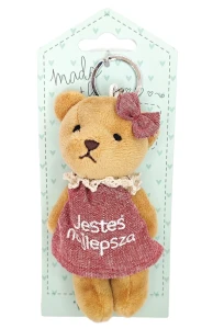 Brelok maskotka miś do kluczy Jesteś najlepsza