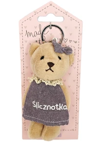 Brelok maskotka miś do kluczy Ślicznotka