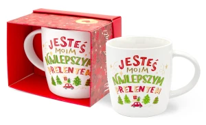 Kubek świąteczny porcelanowy prezent na święta Najlepszy prezent