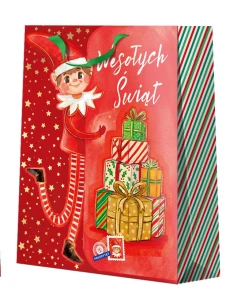 Torba do pakowania świąteczna duża XXL QJ Elf