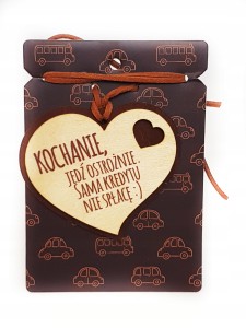 Zawieszka do auta serce gadżet prezent niego #19