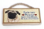 Magnes zawieszka z psem MOPS rasy gadżet #31
