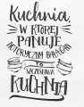 Zabawny ręcznik kuchenny z nadrukiem szczęśliwa kuchnia