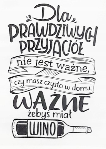 Ręcznik kuchenny z nadrukiem dla prawdziwych przyjaciół