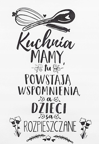 Ręcznik kuchenny z nadrukiem dla mamy Kuchnia mamy