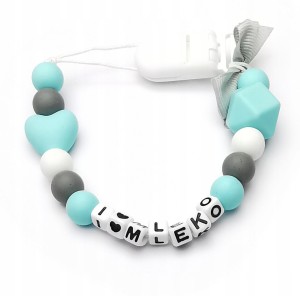 Silikonowa zawieszka I LOVE MLEKO niego chrzest