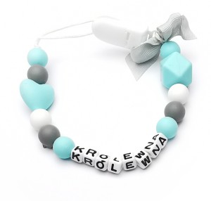 Silikonowa zawieszka KRÓLEWNA dla niej na chrzest
