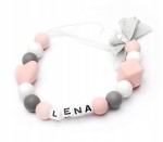 Silikonowa zawieszka z imieniem LENA MIKOŁAJKI