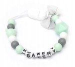 Silikonowa zawieszka do smoczka z imieniem KSAWERY