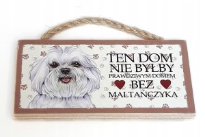 Magnes zawieszka z psem MALTAŃCZYK rasy gadżet #30