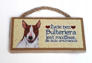 Magnes zawieszka z psem BULTERIER pies rasy #13