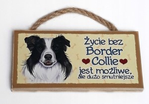Magnes zawieszka z psem BORDER dla niego pies #9