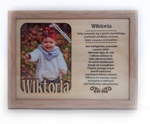 Ramka zdjęcie WIKTORIA urodziny prezent UPOMINEK