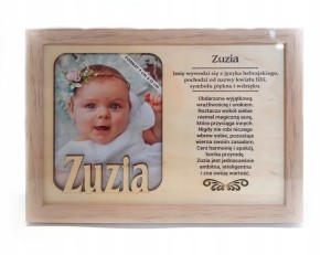 Ramka na zdjęcie ZUZIA urodziny prezent GADŻET