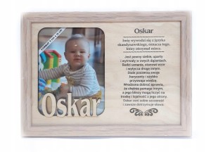 Ramka na zdjęcie OSKAR urodziny roczek prezent