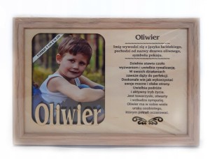 Ramka na zdjęcie OLIWIER urodziny podziękowanie