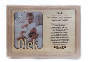 Ramka na zdjęcie OLEK urodziny podziękowanie ślub