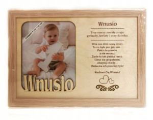 Ramka na zdjęcie WNUSIO urodziny narodziny chrzest