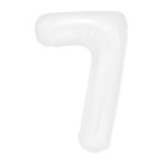 Balon cyfra 7 kolor biały 