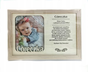 Ramka zdjęcie CÓRECZKA urodziny narodziny chrzest