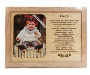 Ramka na zdjęcie LAURA urodziny imieniny NA ROCZEK