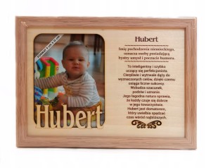 Ramka zdjęcie Hubert urodziny imieniny baby shower