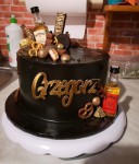 Topper napis na tort DOWOLNE IMIĘ kolor złoty topper na urodziny