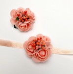 Kotyliony bukieciki komplety na studniówkę kolor łososiowy