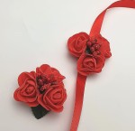 Kotyliony bukieciki komplety na studniówkę kolor czerwony