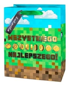 Torba prezentowa rozmiar M torebka piksele minecraft