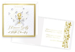 Pamiątka z okazji Pierwszej Komunii Świętej  od Matki Chrzestnej