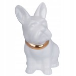 Skarbonka dla dziecka pies buldog ze złotą obrożą