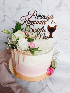 Topper na tort komunijny dla dziewczynki imię