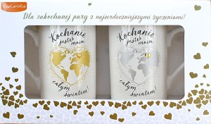 Kubki mąż żona komplet kubków na ślub rocznicę