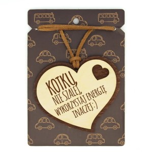 Zawieszka do auta serce gadżet prezent niego #18