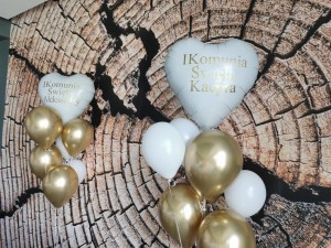 Balony z imieniem na komunię