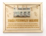 Twój pierwszy milion tabliczka na pieniądze gadżet