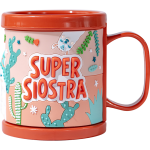 Plastikowy kubek 3D z napisem Super Siostra