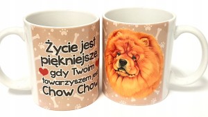 Kubek z psem pies Chow rasa RASY prezent UPOMINEK